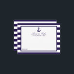 Carte Conseil Collection de Mariages de la marine d'Ancres nauti<br><div class="desc">Célébrez avec style avec ces cartes de conseils nautiques d'ancre. Le design simple et élégant permettra à vos invités d'écrire une note de conseil à garder et à lire dans les années à venir. Le libellé est facile à personnaliser, de sorte que ces cartes peuvent rapidement être transformées en cartes...</div>