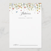 Carte Conseil Colorée Dainty Fleurs sauvages Mariage de calligra (Devant)