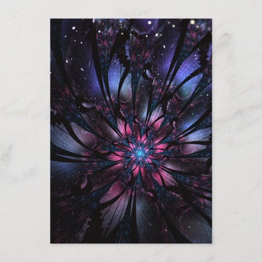 Carte Conseil Conception Abstraite des fleurs fractales. (Devant)