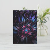 Carte Conseil Conception Abstraite des fleurs fractales. (Debout devant)