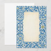 Carte Conseil Conception d'aquarelle fixe portugaise Azulejo (Devant / Derrière)