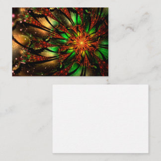 Carte Conseil Conception de fleur fractale abstraite.