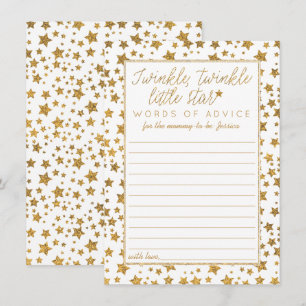 Carte Conseil Conseils de Baby shower Twink, Twinkle Little Star