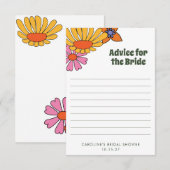 Carte Conseil Conseils de Fleurs Groovy Personnalisés pour la Ma (Devant / Derrière)