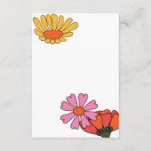 Carte Conseil Conseils de Fleurs Groovy Personnalisés pour la Ma (Dos)