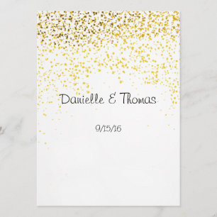 Carte Conseil Conseils de mariage, Élégant, Confettis dorés