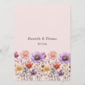 Carte Conseil Conseils de mariage Fleurs printanières Rose Viole (Devant)