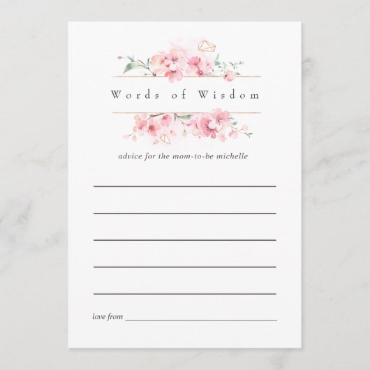 Carte Conseil Conseils de mariage géométriques de printemps de f (Devant)