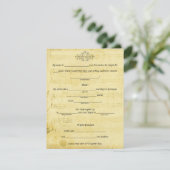 Carte Conseil Conseils de mariage, paroles de sagesse Partition (Debout devant)