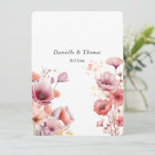 Carte Conseil Conseils de mariage Peach Fuzz Fleurs aquarelle  (Debout devant)