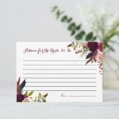 Carte Conseil Conseils de peinture à l'aquarelle Boho Floral Aut (Debout devant)