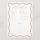 Carte Conseil Conseils de prédictions pour bébé Jeu de fête de b (Devant)