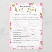 Carte Conseil Conseils et voeux pour le jeu de douche à la marié (Devant)