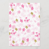 Carte Conseil Conseils et voeux pour l'épouse | Floral rose (Dos)