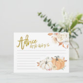 Carte Conseil Conseils floraux de citrouille blanche pour la fut (Debout devant)