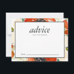 Carte Conseil Conseils Floraux de Traditions Élégantes pour la M<br><div class="desc">Carte de conseils pour la mariée avec dos vert foncé. J'ai utilisé un design de Create the Cut.</div>