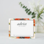 Carte Conseil Conseils Floraux Élégants pour la Mariée (Debout devant)