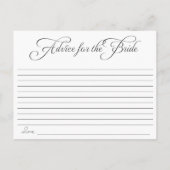 Carte Conseil Conseils floraux rose pour la mariée (Dos)