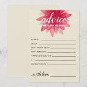 Carte Conseil Conseils floraux rustiques pour la Fête des mariée (Devant / Derrière)