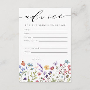 Carte Conseil Conseils pour les mariés Fleurs de mariage
