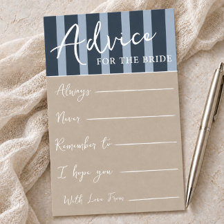 Carte Conseil Conseils rayés prep pour la mariée Enterrement de