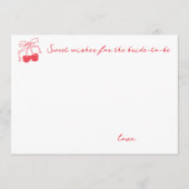 Carte Conseil Coquette Fête des mariées cerise (Devant)