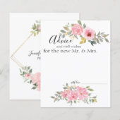 Carte conseil couleur Aquarelle couleur rose pâle  (Devant / Derrière)