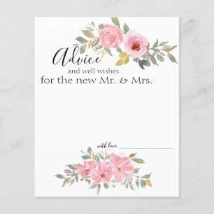 Carte conseil couleur Aquarelle couleur rose pâle