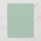 Carte Conseil Cravate arc en vichy vert baby shower mignon (Dos)