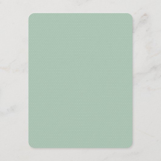 Carte Conseil Cravate arc en vichy vert baby shower mignon (Dos)