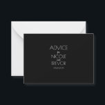 Carte Conseil Créer votre propre - Noir<br><div class="desc">Black Minimalist de notre collection "Black Minimalist". Visitez notre boutique pour plus de coordination des fournitures de mariage et d'évènements,  décoration et faveurs.</div>