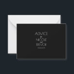 Carte Conseil Créer votre propre - Noir<br><div class="desc">Black Minimalist de notre collection "Black Minimalist". Visitez notre boutique pour plus de coordination des fournitures de mariage et d'évènements,  décoration et faveurs.</div>