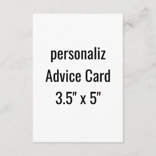 Carte Conseil créez votre 3,5" x 5" carré personnalisé