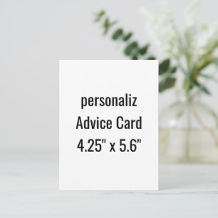 Carte Conseil créez votre propre 4,25" x 5,6" personnalisé