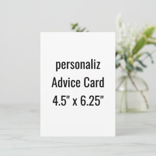 Carte Conseil créez votre propre 4,5" x 6,25" personnalisé au ca