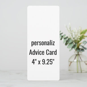 Carte Conseil créez votre propre 4" x 9,25" arrondi personnalisé