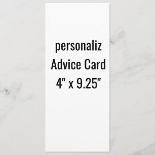Carte Conseil créez votre propre 4" x 9,25" au carré personnali