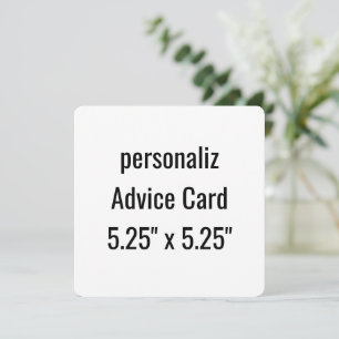Carte Conseil créez votre propre 5,25" x 5,25" arrondi personnal