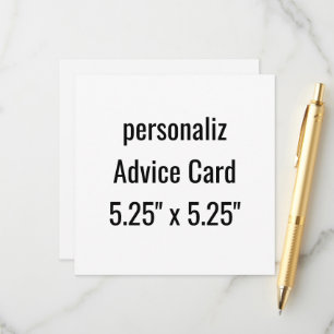 Carte Conseil créez votre propre 5,25" x 5,25" personnalisé au c