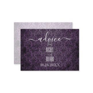 Carte Conseil Créez votre propre damas gothique noir violet