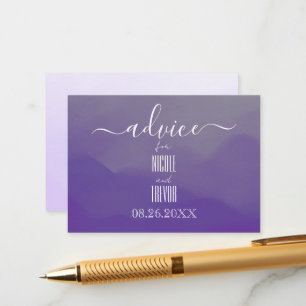 Carte Conseil Créez votre propre Ombre d'aquarelle violette