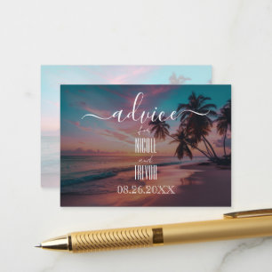 Carte Conseil Créez votre propre plage tropicale de coucher de s
