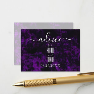 Carte Conseil Créez votre propre texture gothique violet noir