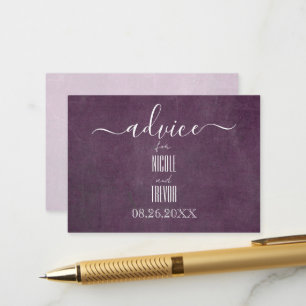 Carte Conseil Créez votre propre texture Vintage violette