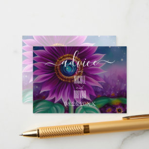 Carte Conseil Créez votre propre tournesol surréaliste violet