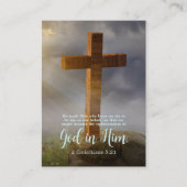 Carte Conseil Croix en bois Écriture Bible Signet (Devant)