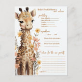 Carte Conseil Cute Aquarelle Baby Giraffe Baby shower (Devant)