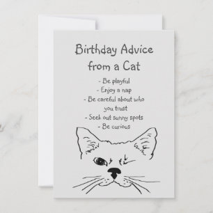 Carte Conseil d'anniversaire de Winking Chat amusant Hum