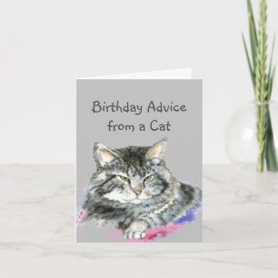 Carte Conseil d'anniversaire d'un Humour animal amusant
