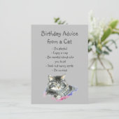 Carte Conseil d'anniversaire d'un Humour animal amusant  (Debout devant)